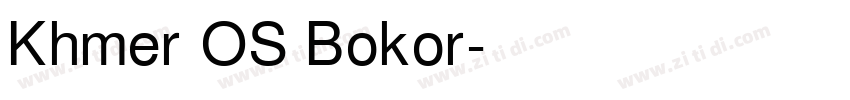 Khmer OS Bokor字体转换
